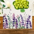 thumbnail image 2 of Lavender Placemats Set of 4 Purple Flower Butterfly Linen Fabric Table Mats Seasonal Spring Summer Rustic Floral Placemat Farmhouse Decorative Washable Place Mats for Home Kitchen Dining Table, 2 of 5