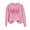 Pink, variant on IROINNID Christmas Sweatshirts for Women Crewneck Long Sleeve Christmas Printed Pullover Loose Fitting Shirt,Black