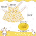 thumbnail image 2 of 2 Sets Cute Pet Rabbit Dress Small Animal Harness Vest and Leash with Mini Hat Bag Escape-Proof Pet Harness Dress Accessory for Rabbit Guinea Pig Hedgehog Ferret Piggy (Pink Rabbit, Yellow Banana), 2 of 7