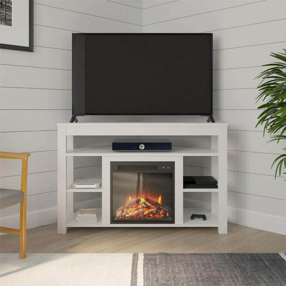 Ameriwood Home Glyndon Corner Fireplace TV Stand for TVs up to 55