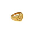 thumbnail image 1 of Anillo de bodas con forma de corazón de acero inoxidable con diseño de ángel y sello de 8 tamaños, 1 of 2