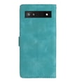 thumbnail image 2 of SaniMore Wallet Case for Google Pixel 7A 6.1" 2023, PU Leather Embossed Flower Shockproof [Card Slots + Cash Pocket + Removeable Wrist Strap] Kickstand Full Protective Business Shell, Blue, 2 of 11