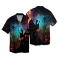 thumbnail image 3 of Camisa hawaiana de Halloween para hombre, ropa informal con estampado floral de manga corta, ropa de calle grande, botones 3D, camisetas de playa, camisas de verano de talla grande para hombre, 3 of 5