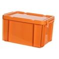 thumbnail image 3 of Durable Heavy Duty Storage Bins, Industrial Shopping Bin, Stackable Storage Bins Orange, 3 of 8