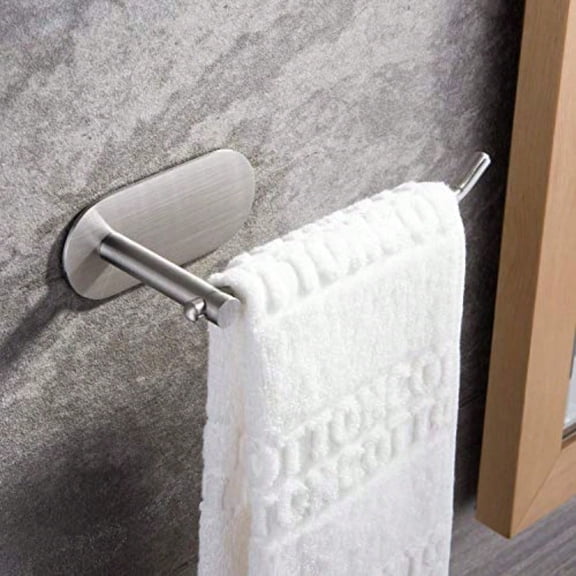 Hand Towel Holder/Towel Ring - Self Adhesive Towel Bar for Kitchen and Bathroom No Drilling