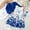 O1 Blue, variant on Ulitacool Summer Clothes For Girls Long Sleeve Cardigan With Floral Print Dress Cozy Winter Fall Toddler Baby Retro Crewneck Outfits 2-3 Years Blue