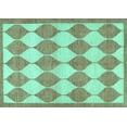 thumbnail image 1 of Ahgly Company Machine Washable Indoor Rectangle Abstract Turquoise Blue Contemporary Area Rugs, 7' x 10', 1 of 4