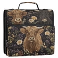 thumbnail image 5 of FORMRS Zipper Binder with Shoulder Strap 2-inch Ring 500 Sheet Capacity File Bag, Cows and Flowers, 5 of 5
