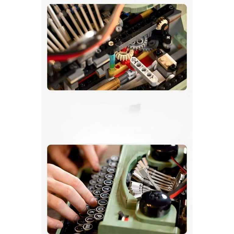 2079 PCS Retro Typewriter Building Blocks Bricks Marking Machine Keyboard  66886 Kids Writing Machine Gift Toy Compatible