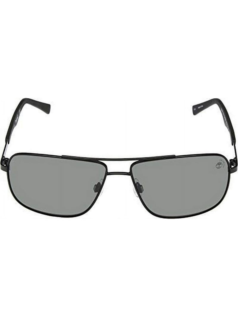 Timberland Polarized Men's Satin Black/Rubber Navigator Sunglasses