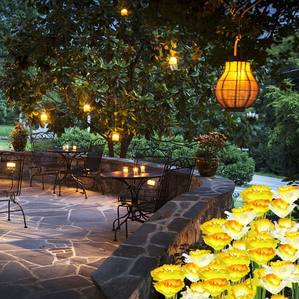 Luces Solares de Flores ANGGREK Luz Solar LED Emulacional a Prueba de Agua 73 cm 4 LED AGX2913