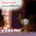 thumbnail image 3 of Alpine Corporation 18" x 11" x 33" Metal Barrel Reindeer Holiday Statue, Brown/White, 3 of 12