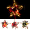 thumbnail image 2 of Halloween Hanging Ornament LED Light up Star Shape Wooden Ornament Hanging Decor, 2 of 4