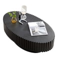 thumbnail image 2 of GZXS Modern Handcrafted Oval Coffee Table in Matt Black, 43.7-Inch Ellipse Cocktail Table with Sturdy Pedestal Base, for Living Room, Bedroom, Home Office, 2 of 8