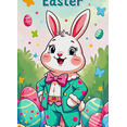 thumbnail image 3 of Cute Bunny Themed Happy Easter Background Backdrop Banner Party Decoration Easter Party Supplies Photography Props Easter Event Decorations, 3 of 7