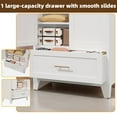 thumbnail image 6 of WARMMUSE  60" Tall Armoire Wardrobe Closet, Wardrobe Cabinet with 1 Drawer & Hanging Rod, 2 Doors, Armoire Wardrobe Closet with Shelf for Bedroom, Office, Laundry Room,Entryway ,Foyer, Guesthouse, 6 of 16