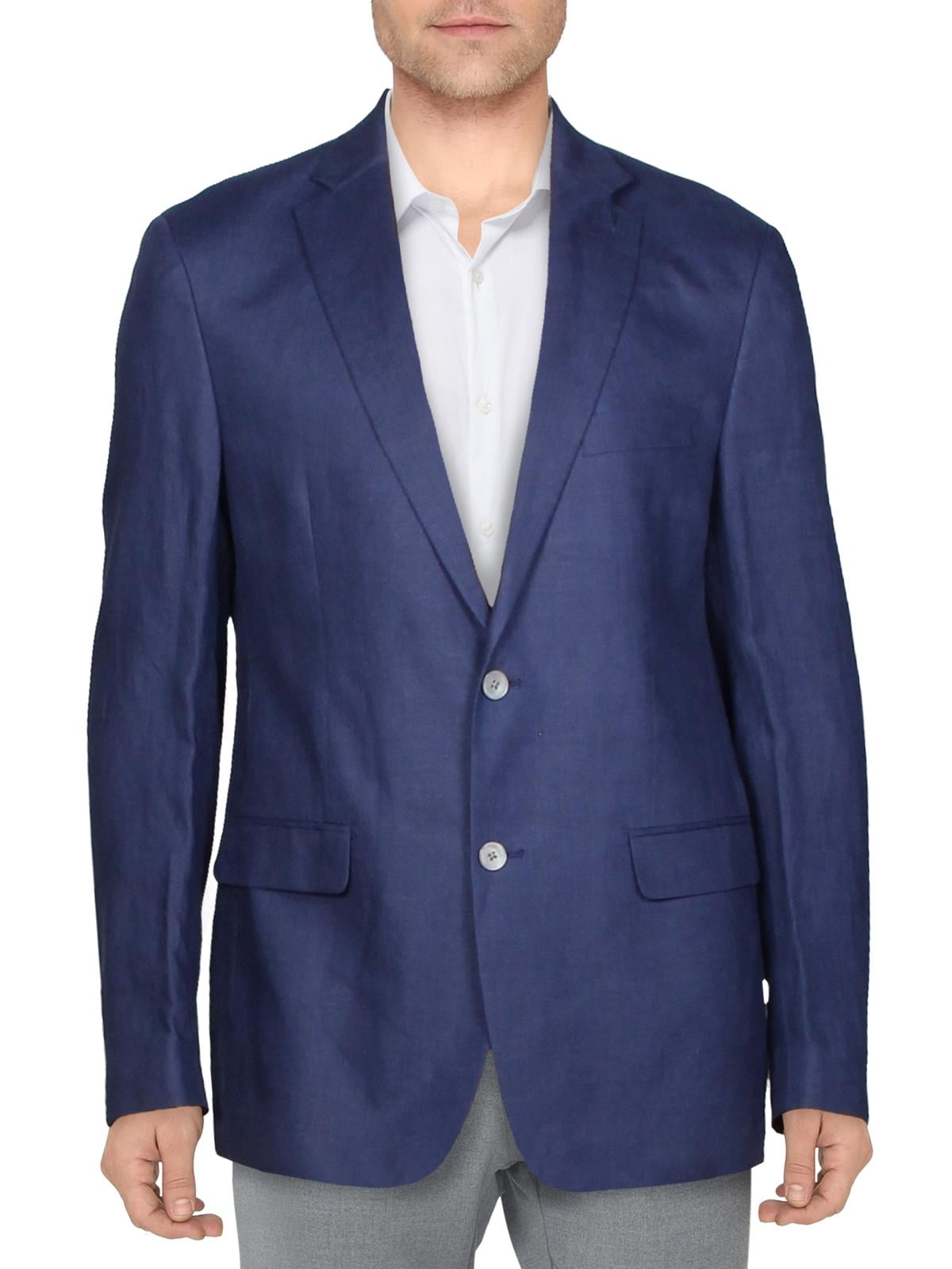 Lauren Ralph Lauren Mens Linen Business TwoButton Blazer