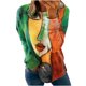 thumbnail image 2 of ICHUANYI Liquidación Mujeres Moda Impreso Casual Cuello Redondo Manga Larga Suelta Camiseta Blusa Tops ICHUANYI WER202308230488, 2 of 8