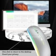 thumbnail image 3 of Mode Double pour Souris avec Lumière Colorée, Silencieux et Sensible, Compatible avec Appareils pour Téléphone PC WIN, 3 of 7