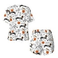 thumbnail image 5 of Naloa Halloween Dachshund Women's Short-Sleeved Pajama Set, Loungewear, Summer pajamas, Breathable Cozy - Medium, 5 of 9