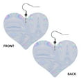 thumbnail image 5 of Leather Dangle Earrings Holographic Iridescent Color Wrinkled Foil Heart Shape Love Print Earrings For Women, 5 of 7