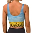 thumbnail image 2 of Yiaed Blooming Sunflower Field Print Ladies Waistcoat Women Sports Vest Vest Sports Women Sports Top Yoga Vest for women-X-Large, 2 of 8