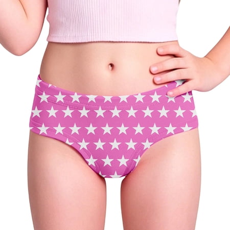 FYDUU Girls Bikini Bottoms Star Print Swim Bottoms For Toddlers Kids Breathable Soft Briefs Comfortable Swimming Bottom Suit Fashion Swimwear 4-5 Years