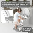 thumbnail image 4 of Babyomi Toddler Potty Training Seat with step stools, Foldable Adjustable Toilet Ladders with Handles & Splash Guard for kid,GRAY, 4 of 6