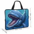 thumbnail image 2 of AWERP Laughing Blue Whale Diving Fabric Laptop Handle Bag Computer Protect Case Laptop Sleeve Carrying Bag 13inch, 2 of 5