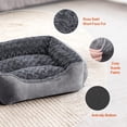 thumbnail image 6 of Rectangle Dog Bed for Large Medium Small Dogs, Soft Breathable Puppy & Pet Cuddler with Washable Sofa Bed, Durable Calming Dog Bed with Anti-Slip Bottom, Gray, 30"x24"x9", 6 of 9