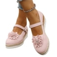 thumbnail image 4 of Norvail Womens Platform Casual Floral Closed Toe Buckle Hollow Out Single Shoes, Comfortable Slip On Spring Summer Walking Flats for Garden Party Travel Daily Wear, 4 of 5