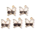 thumbnail image 1 of 10 colgantes de mariposa de aleación de esmalte con lentejuelas brillantes., 1 of 2