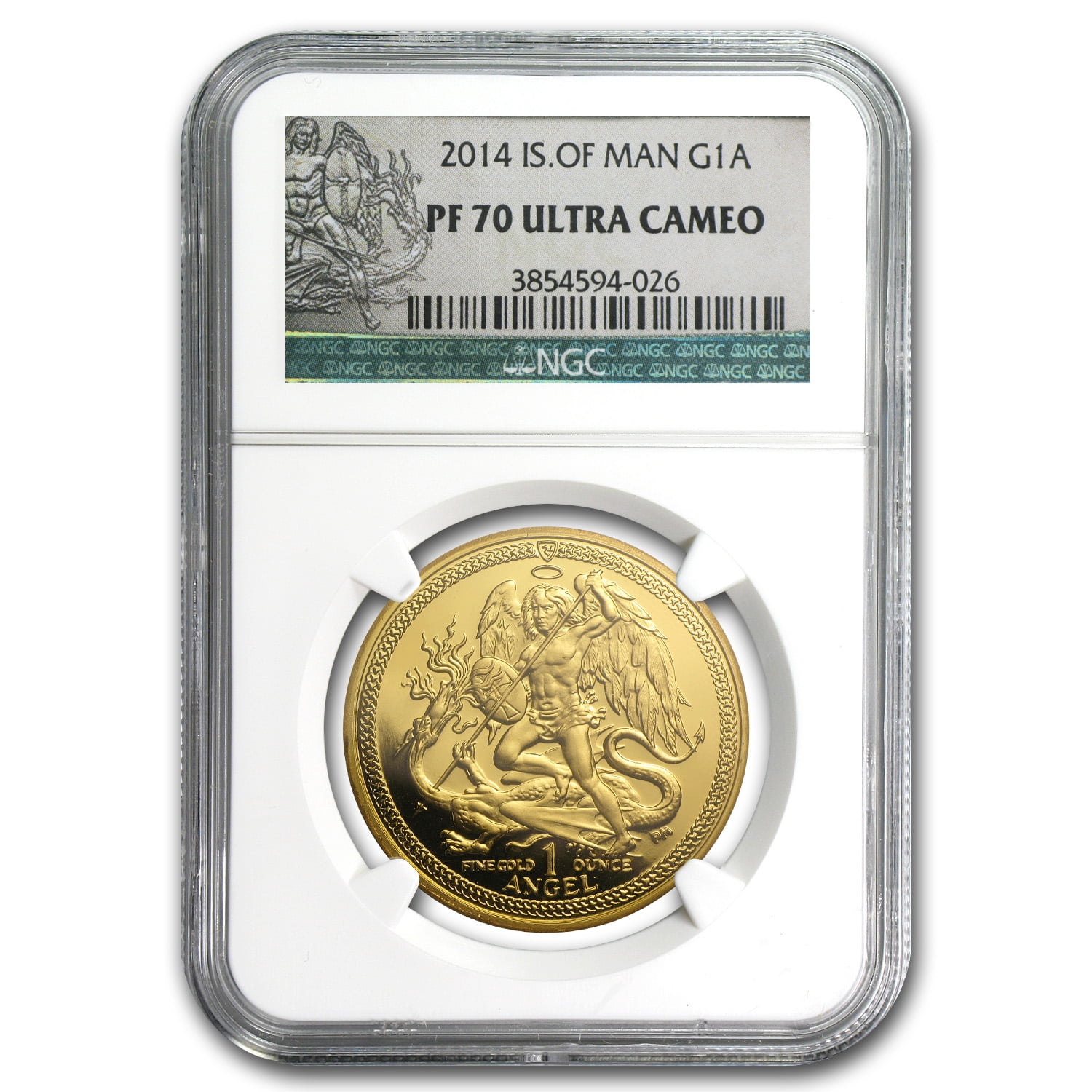 2014 Isle of Man 1 oz Proof Gold Angel PF-70 NGC - Walmart.com