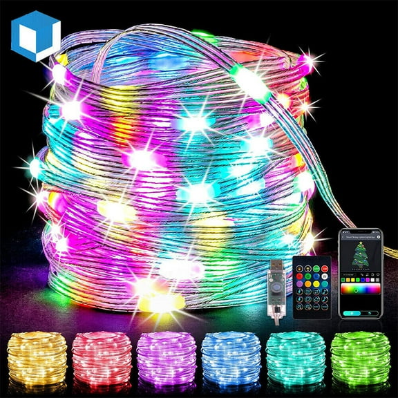 33ft 100 LED Strip Rope Lights Tube String Garden Party Xmas Wedding Outdoor Garden Party Decoration Lights Waterproof