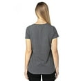 thumbnail image 2 of T-Shirt à Manches Courtes Col en V pour Femmes - Charbon Chiné - TG, 2 of 3