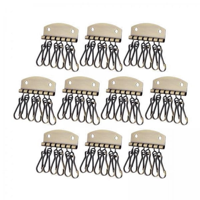 4 Llaveros, con 6 Cierres, Llavero Organizador Compacto para Llaves, para Hacer Estuches para Llaves Artesanales de Cuero PU, Estilo a 4 piezas