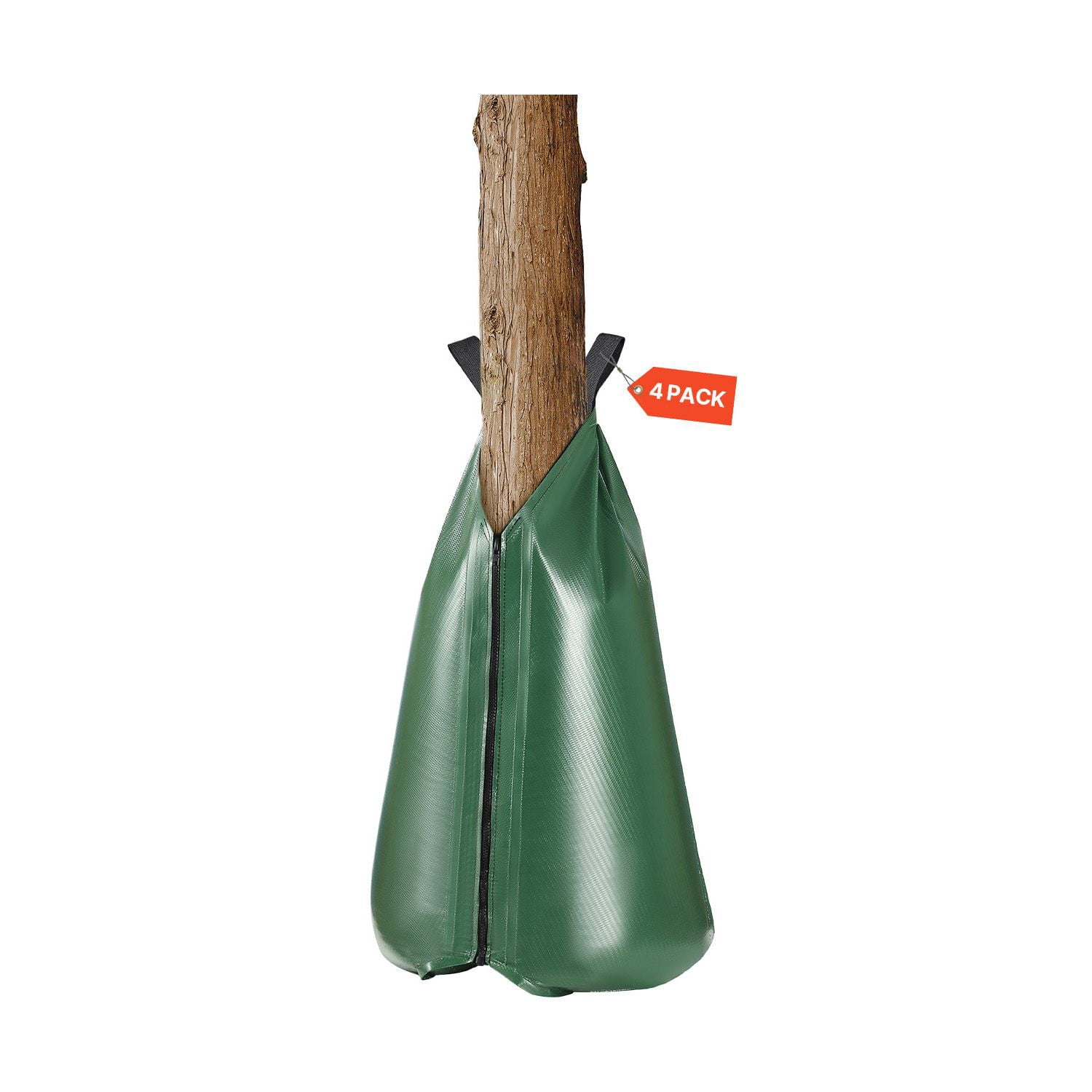 4-Pack Tree Watering Bags 20 Gallon Capacity, Slow Release 5-9 Hours, Heavy-Duty PVC, Fits Trunk 1-4", for New Trees Garden Irrigation