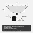 thumbnail image 4 of Ultra-Light Portable Hammock Mosquito Net for Outdoor Nylon Mosquito Net with Super Size, 4 of 4