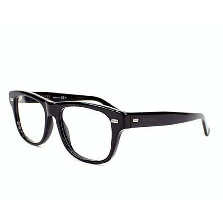 Gucci Men's Optical Frame Acetate Black Frame/Transparent Lens Non-Polarized Glasses 50 0