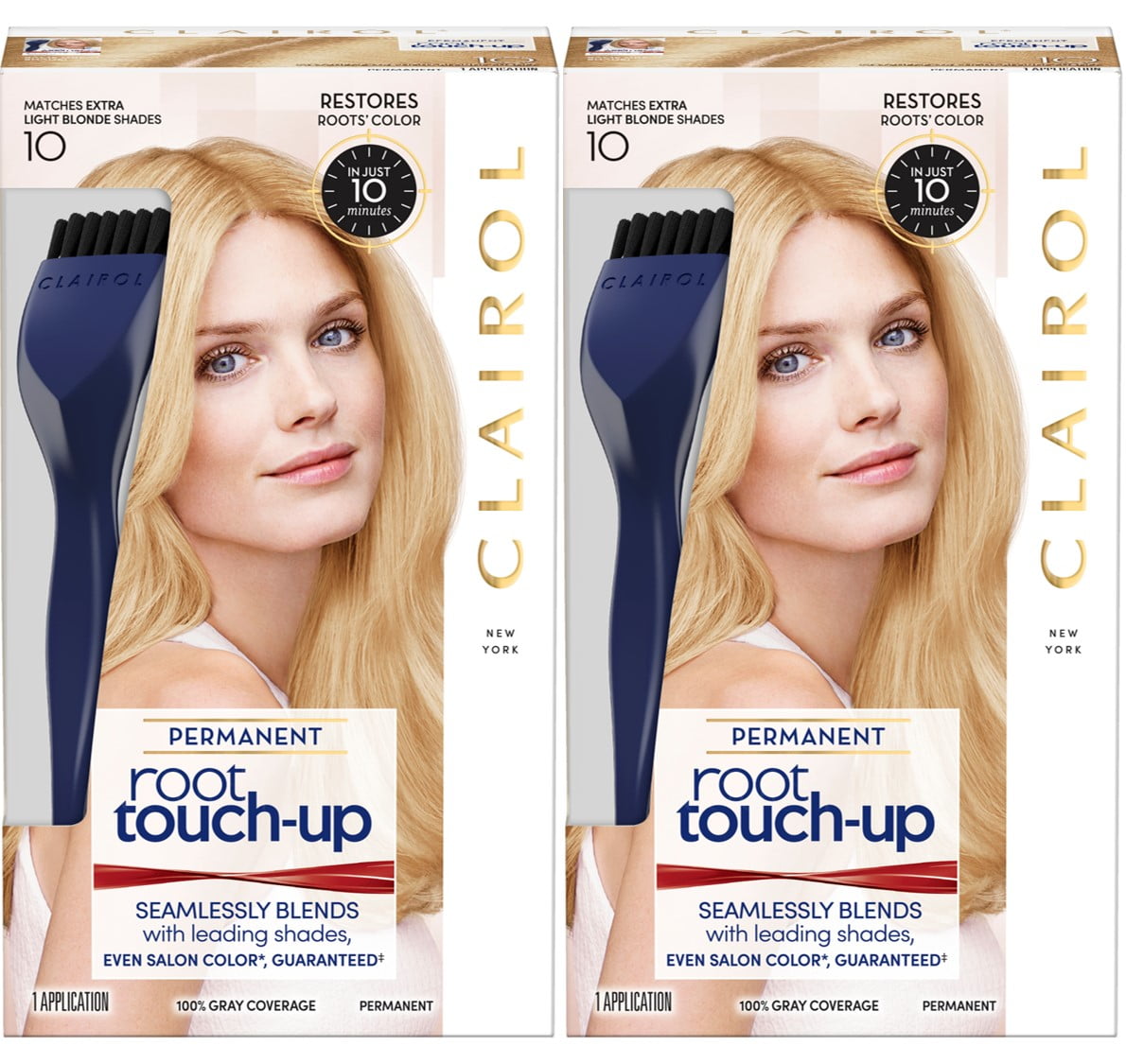 (2 pack) Clairol Root Touch-Up Permanent Hair Color, 10 Extra Light Blonde
