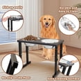 thumbnail image 7 of MEXMIODY Elevated Dog Bowls, Raised Dog Food Bowl Stand, Adjustable Large Dog Feeding Station, 10.43"-17.53" H, Black, 7 of 7