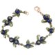 thumbnail image 1 of Xiao Hua Pulsera de metal con hojas de plantas, perlas de agua dulce, frutas y arándanos para mujeres y niñas, ideal como regalo de cumpleaños o fiesta (color del metal: 1), 1 of 5