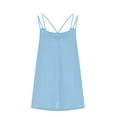 thumbnail image 4 of ALLLIST Blue Womens Summer Tops V-Neck Cami Sleeveless Solid Tank Tops Tank S, 4 of 4