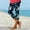 Navy, variant on AOOCHASLIY Women Fall Pants Women's Summer Casual Elastic Waist Printed Cropped Beach Pants