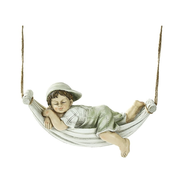 Estatuas de Columpio para Niño Estatuilla Estatuilla de Interior Decoración de Jardín Arte de Césped de Hadas Zulema Estatua de columpio de niño