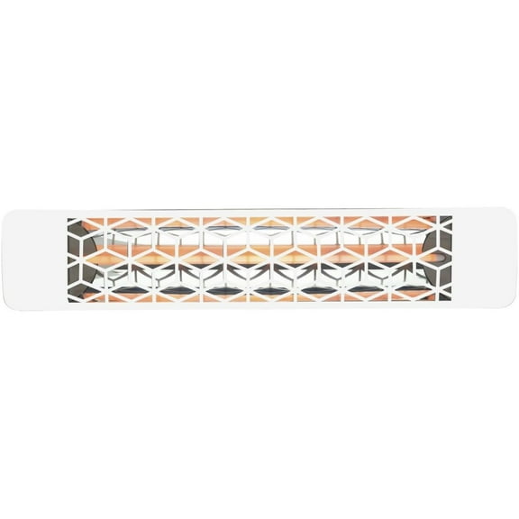 Eurofase Heating - 2000 Watt Single Element 39 Inch Electric Patio Heater-208 Voltage-White Finish-Stella Decorative Fascia