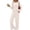Beige #29, variant on WULMLEO Women's Two Piece Sets Fall Button Decorative Crew Neck Long Sleeve Tops Wide Leg Palazzo Pants Tracksuit Casual Loose Fit Outfits 2026 Sweater Sets Beige S