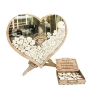 Valentine's Day Decoratioms, Wedding Guest Registration Book Wedding Wooden Rural Wedding Decoration Alternative Guest Registration Book Wedding Wedding Heart Shaped Guest Registratio
