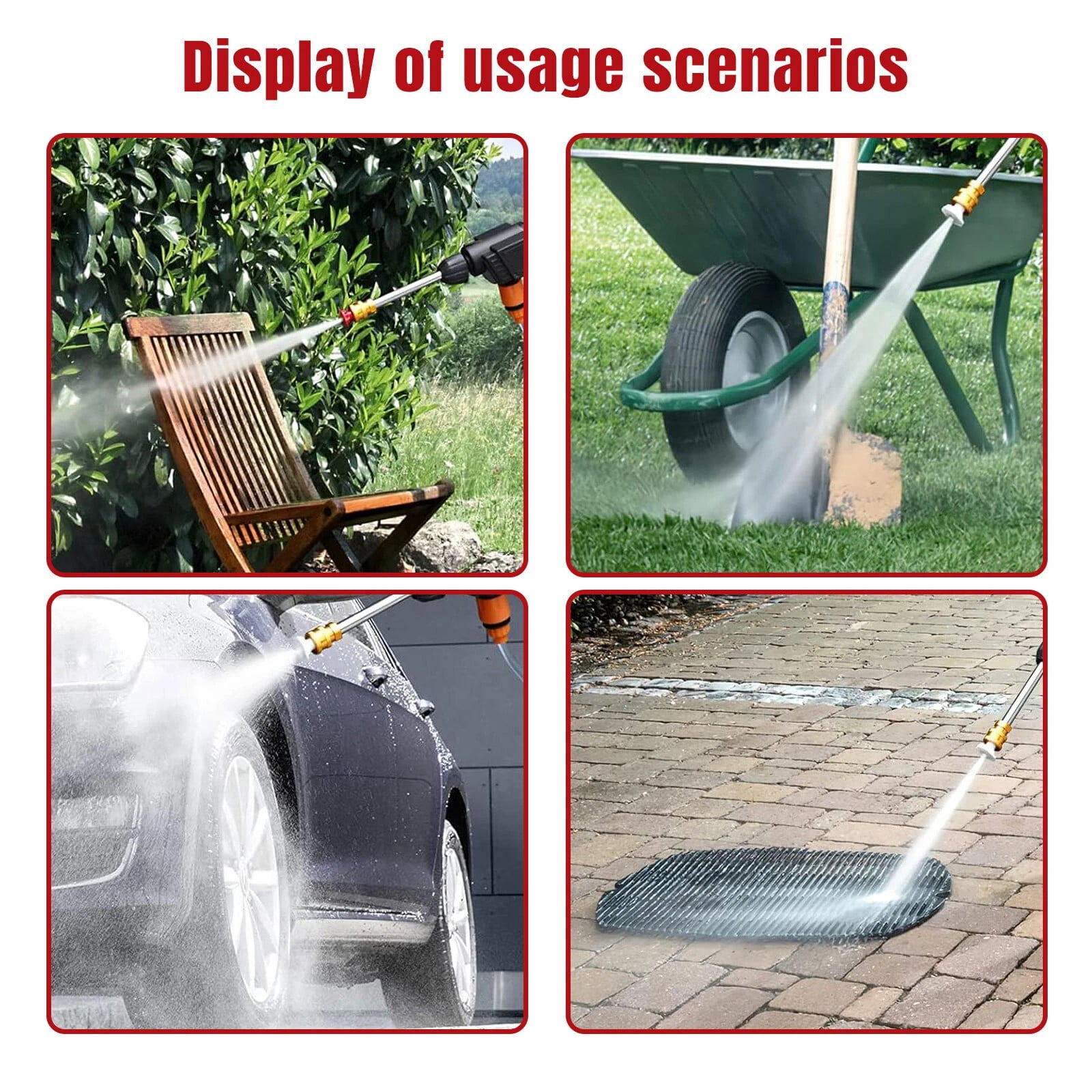 Cordless Pressure Washer – High Power Electric Car Cleaner & Water Spray Gun，a