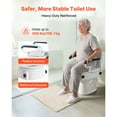 thumbnail image 4 of KFFKFF Raised Toilet Seat with Arms, 300 lbs Load Capacity, 3-Level Adjustable Height, Widened Commode Elevated Toilet Seat Riser with Padded Handles for Seniors, Elderly, 4 of 9